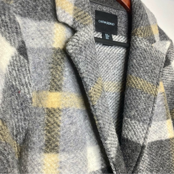 Cynthia Rowley long wool plaid jacket - Picture 6 of 12
